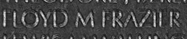 Engraved name on The Wall of Technical Sergeant Floyd Milton Frazier, USAF